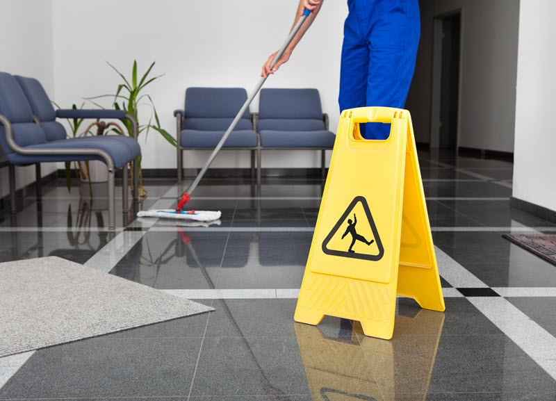 mopping floor